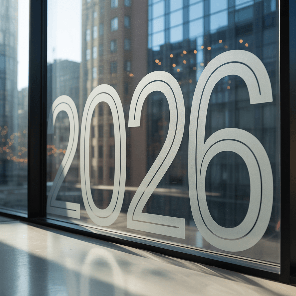  Peel and stick New Year decor decals in rental home