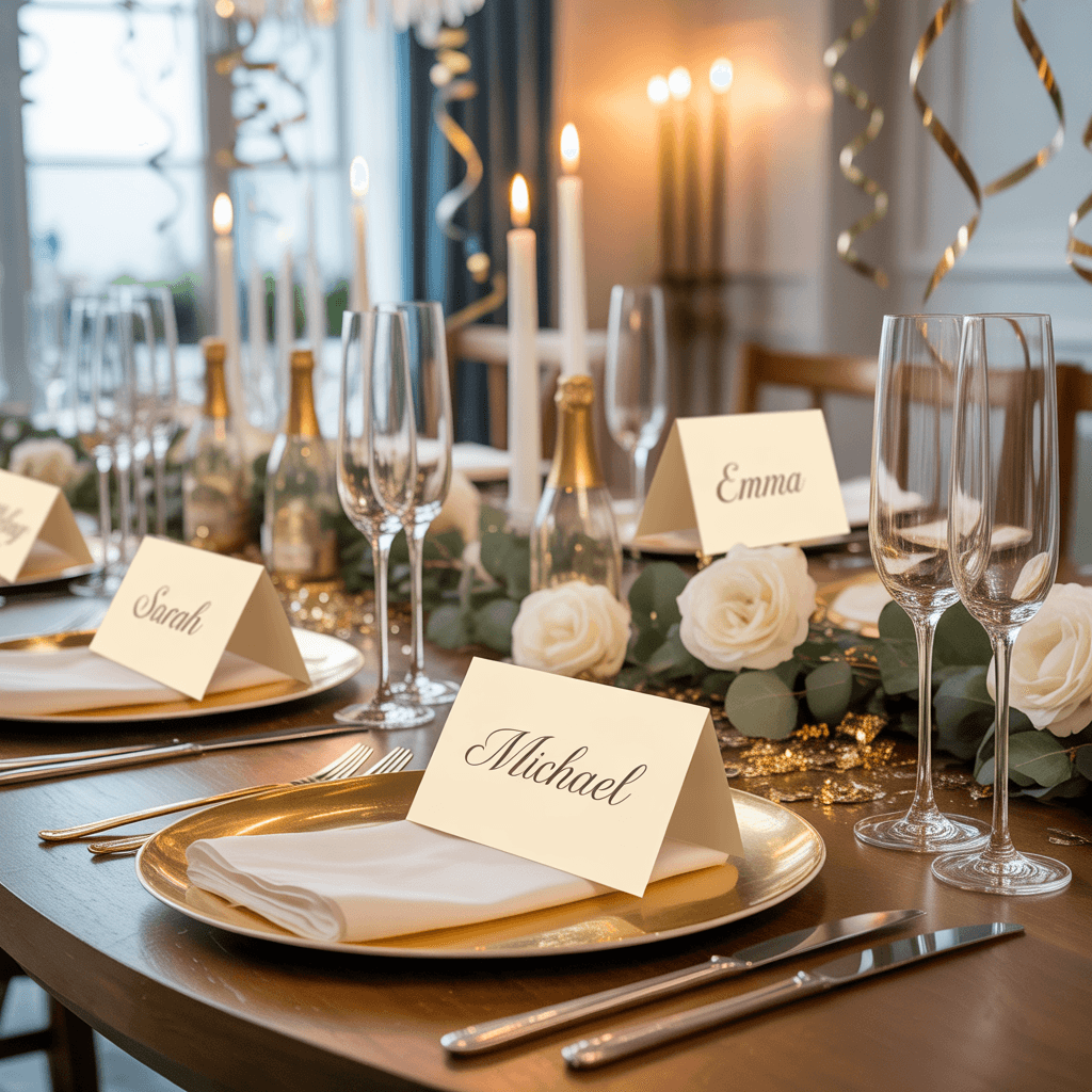  Personalized simple DIY New Year table settings