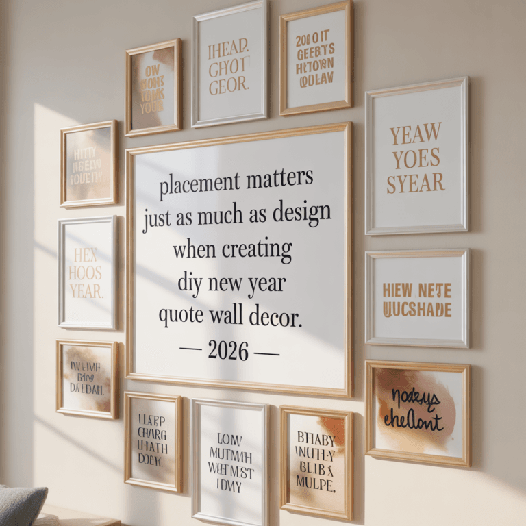 Placement matters just as much as design when creating DIY New Year Quote Wall Decor.