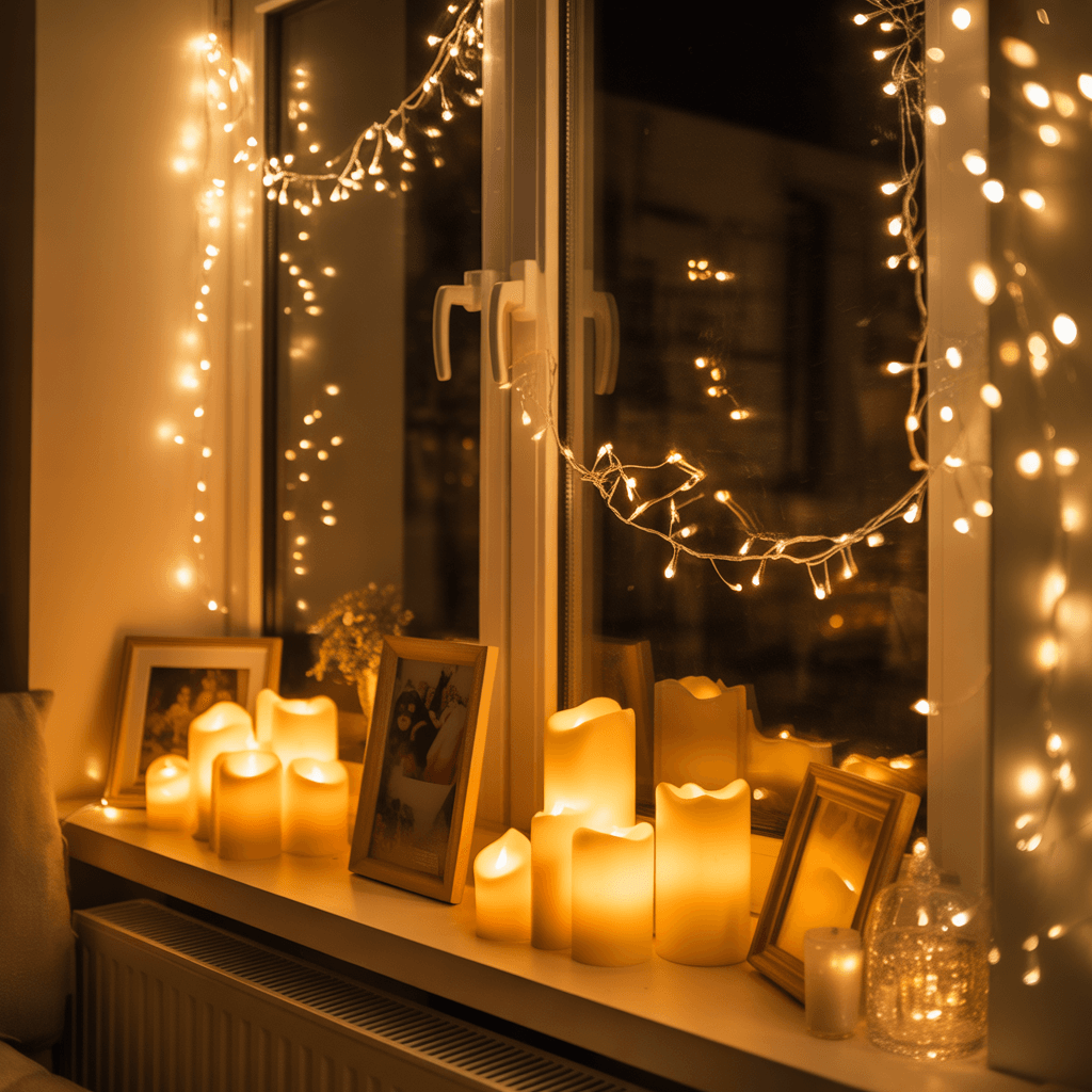 Renter-friendly New Year lighting decor