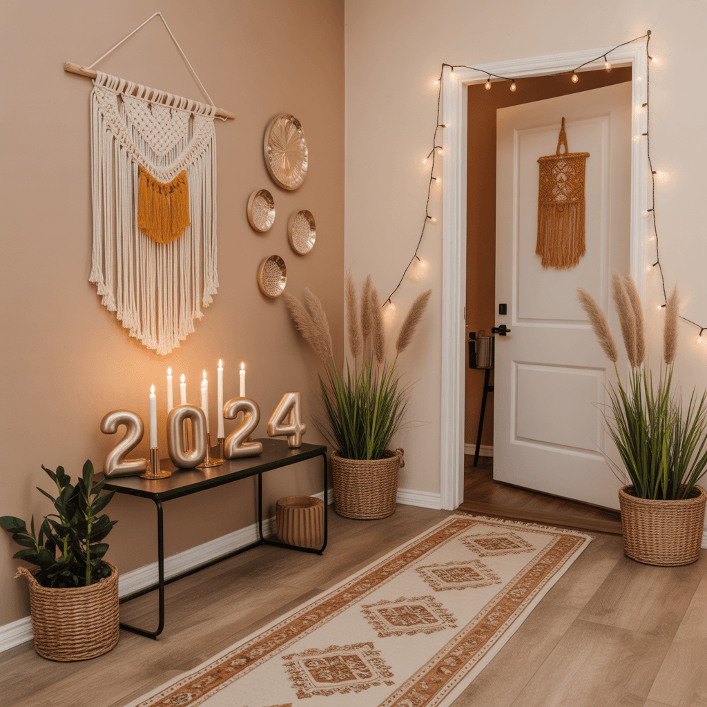  Renter-friendly boho New Year entryway decor