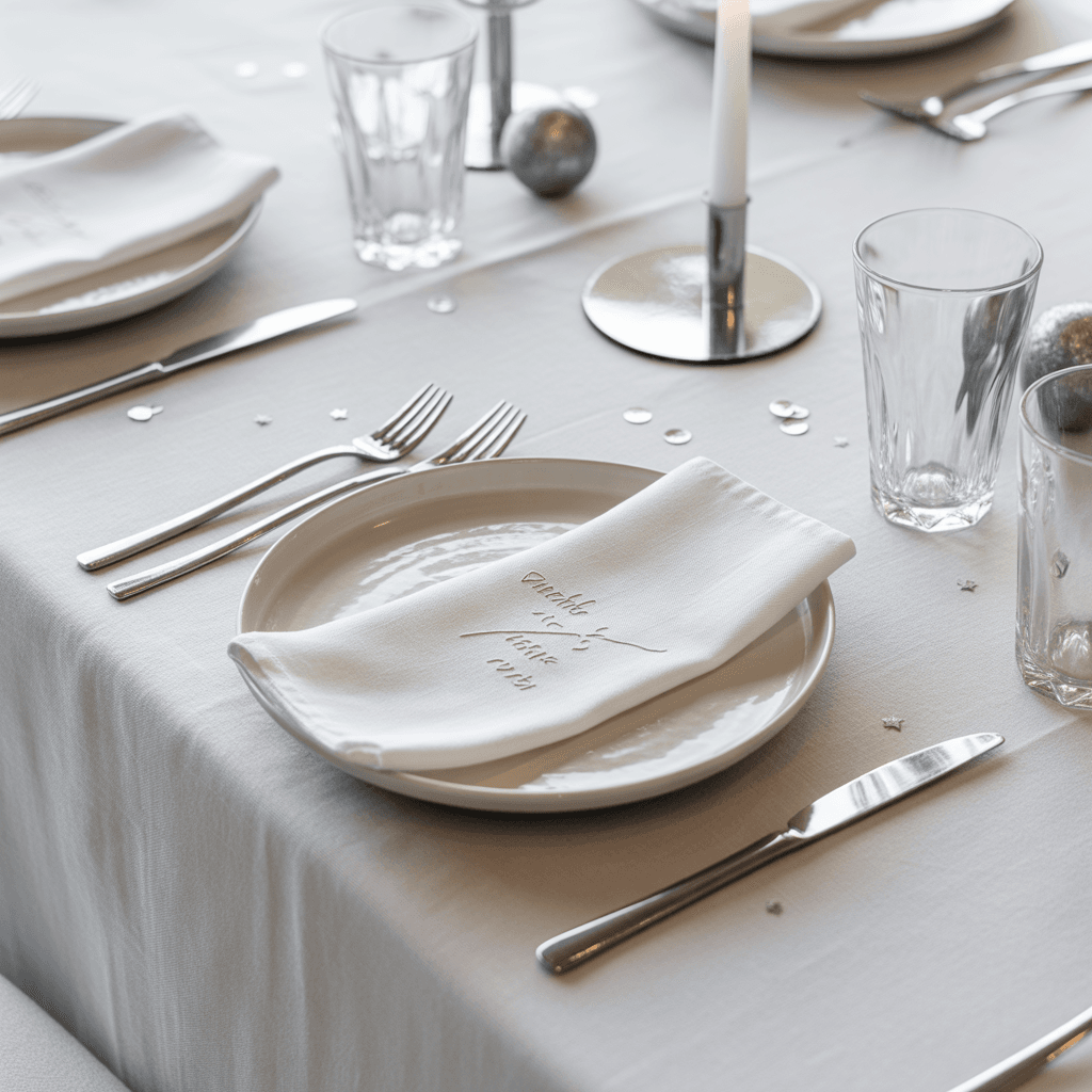 Simple DIY New Year Table Settings