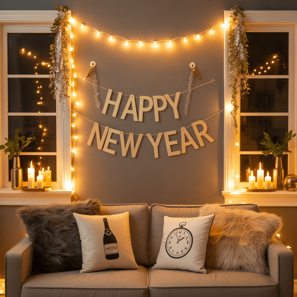 Sustainable DIY cozy New Year corner decor
