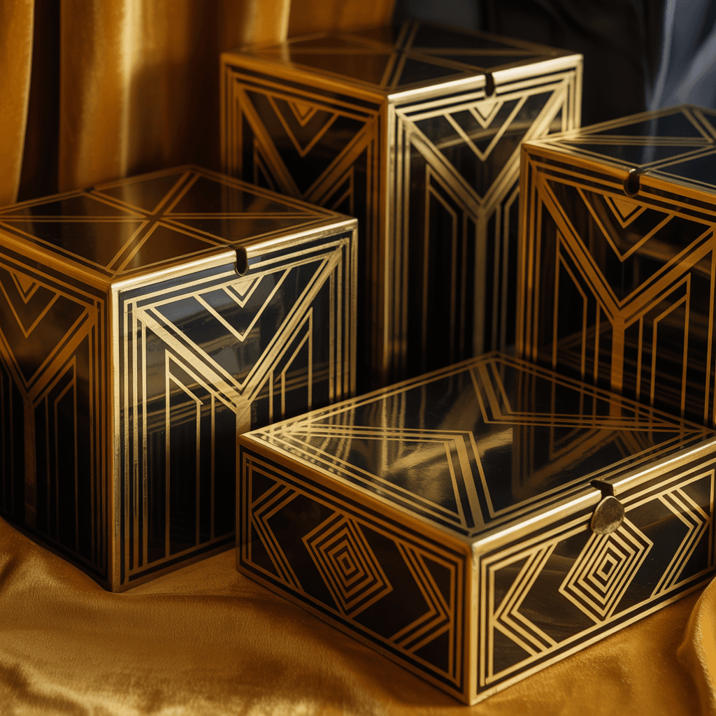 Art Deco storage ideas that look stylish using decorative boxes