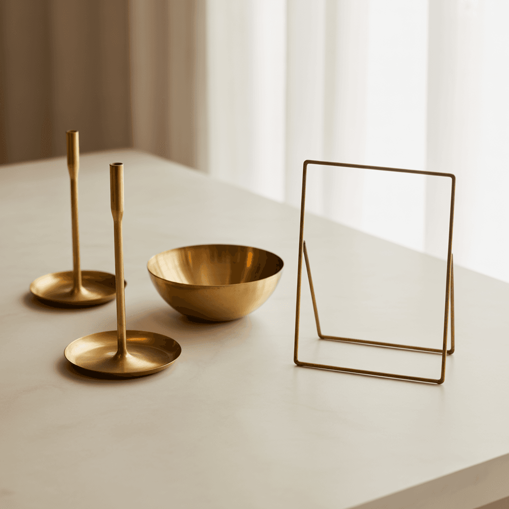Balanced DIY brass accent decor you can make at home