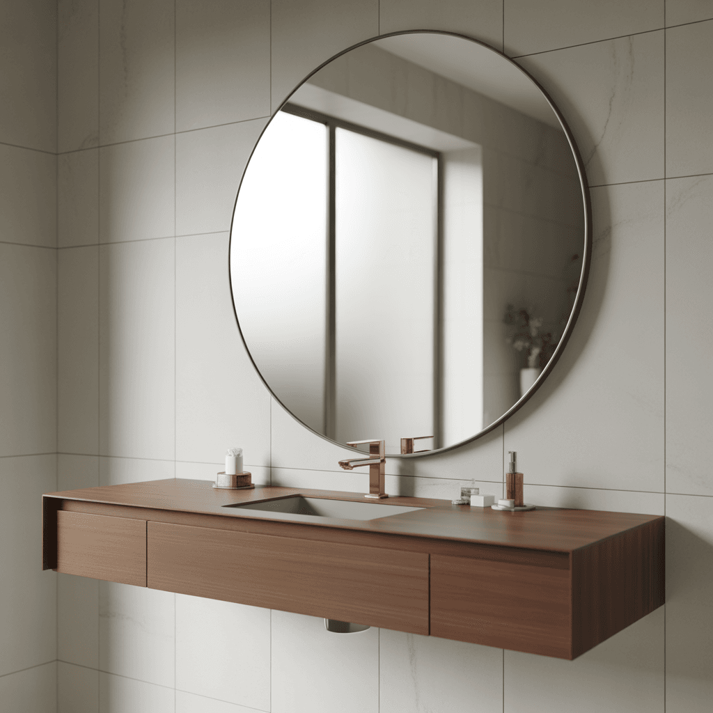 Budget-friendly bathroom aesthetic upgrade with mirror