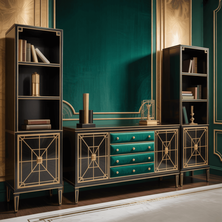 Color palettes for Art Deco storage ideas that look stylish