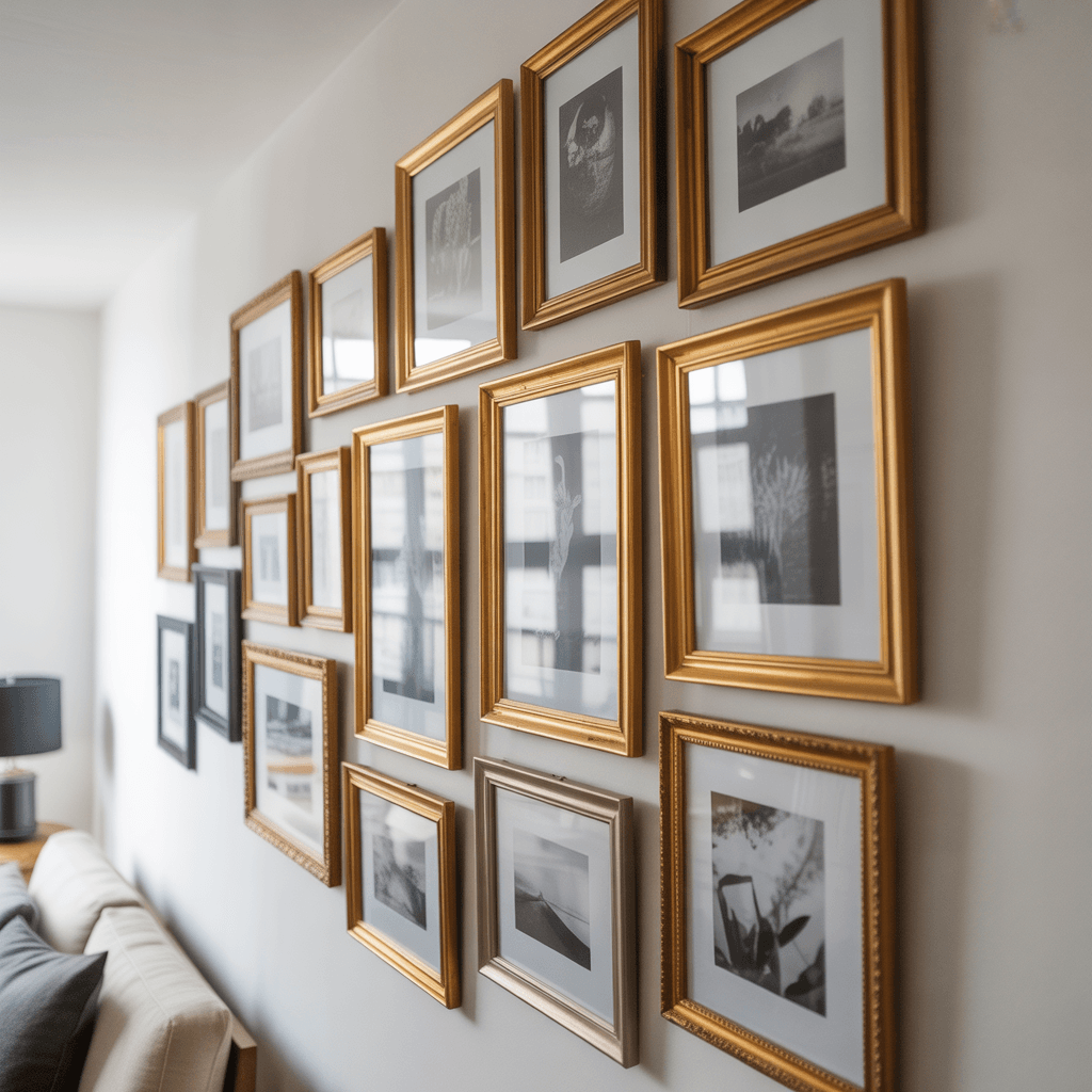 DIY brass accent decor you can make at home using picture frames