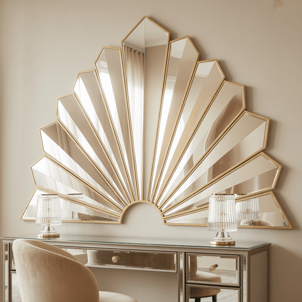 DIY fan arch decor ideas for modern homes with metallic accents