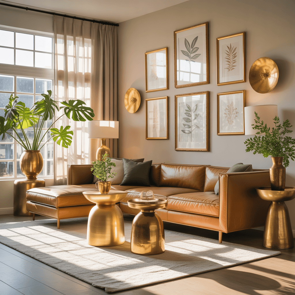 DIY gold accents trending in 2026 home decor