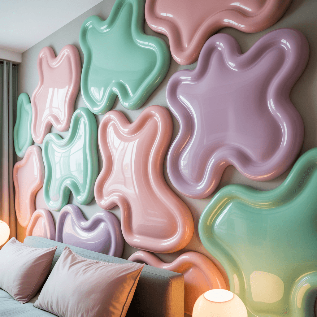 DIY gummy aesthetic wall decor glow accents
