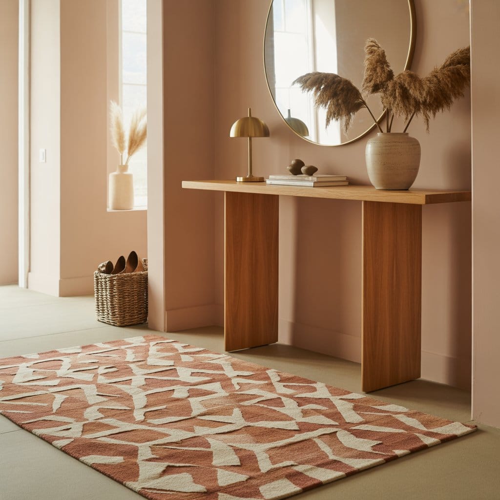 Entryway rug styling idea
