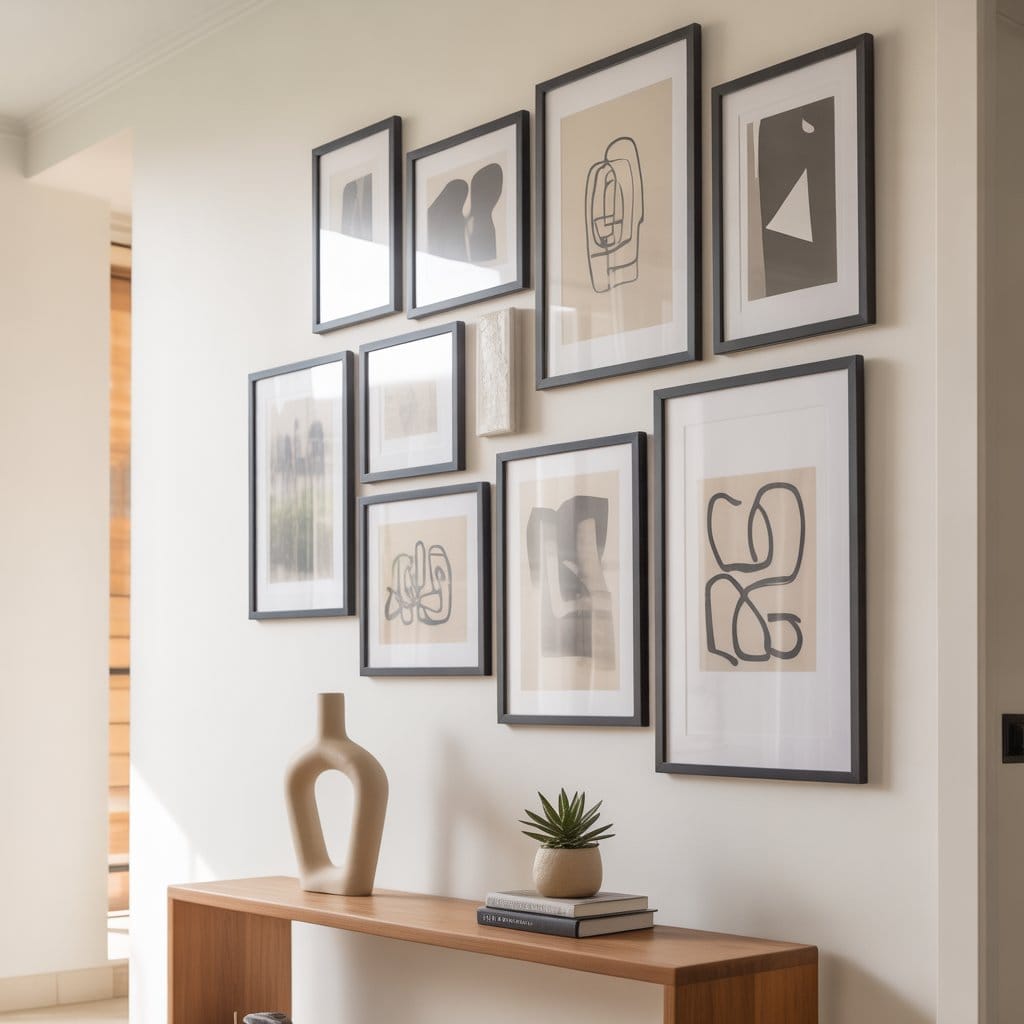 Entryway wall art decor idea