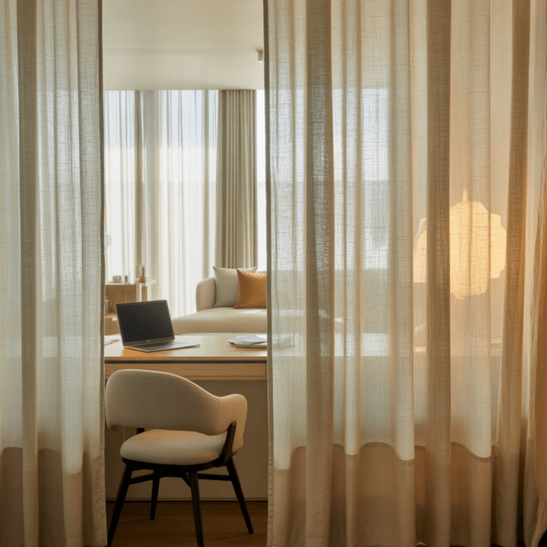 Home office decor with hidden cables