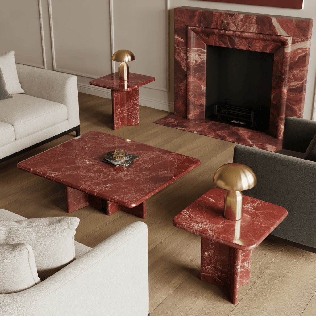 How to style red marble decor at home
