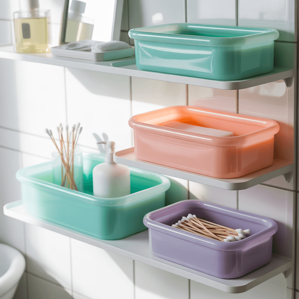 Jelly-inspired bathroom storage containers