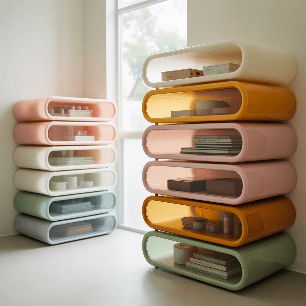 Jelly-inspired drawer storage for small spaces