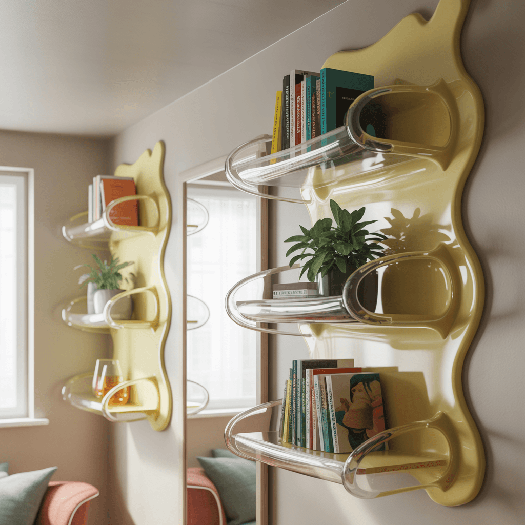 Jelly-inspired wall storage for apartments