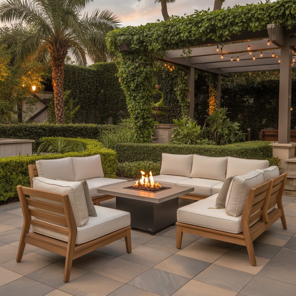 Luxury backyard patio concept