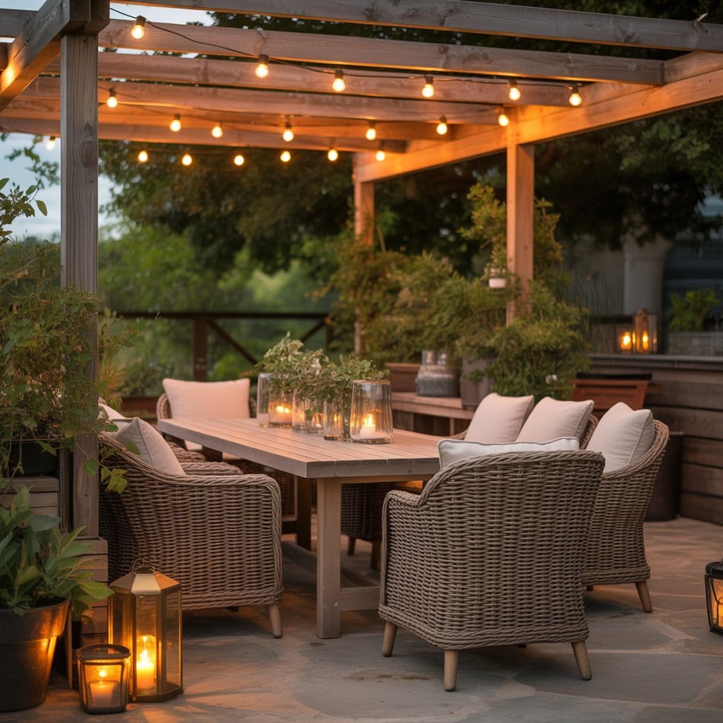 Outdoor dining backyard patio idea