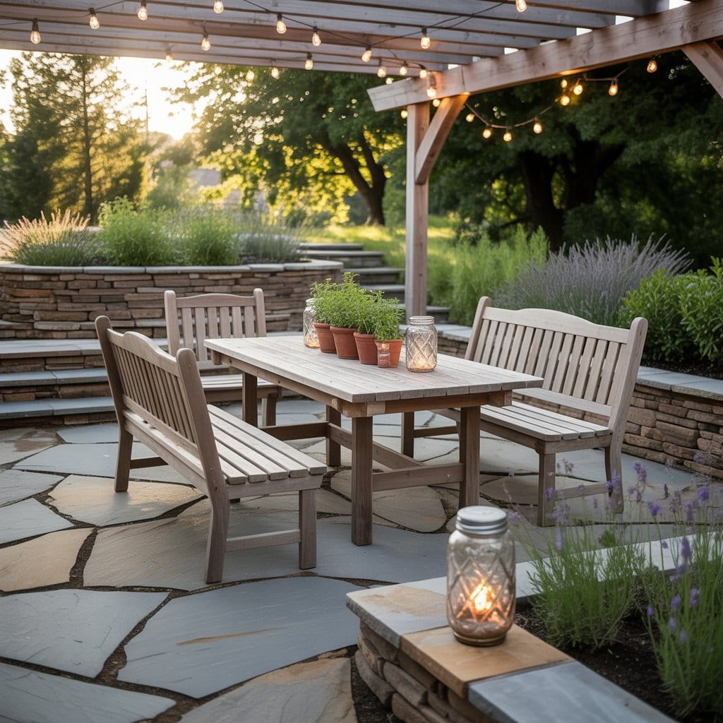 Rustic backyard patio idea