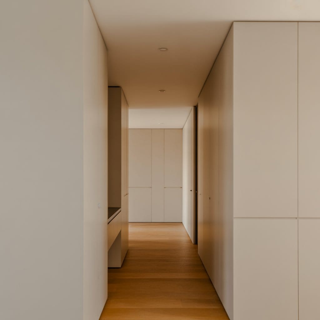 Simple flooring idea for small hallway