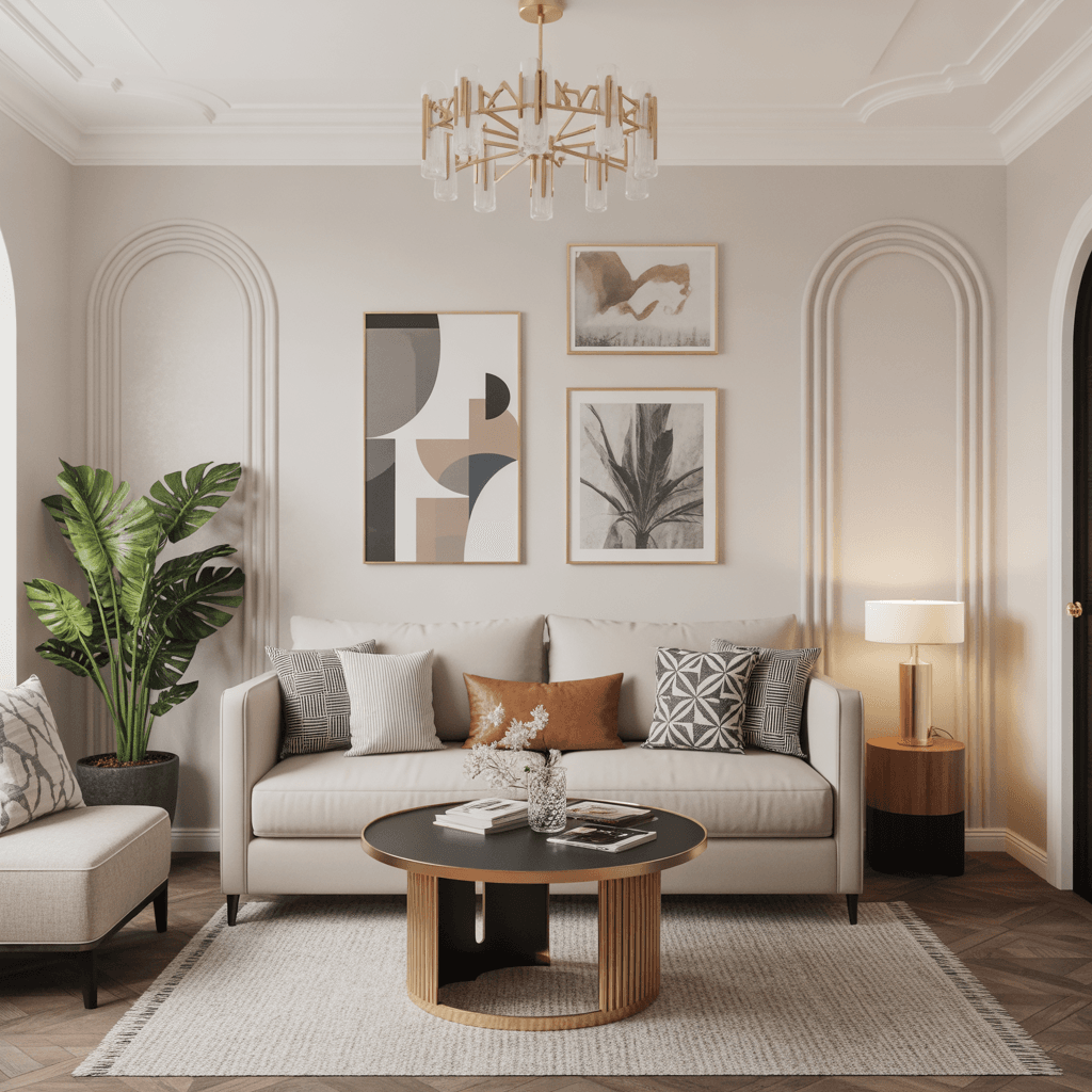 Small Apartment Decor Inspired by Art Deco