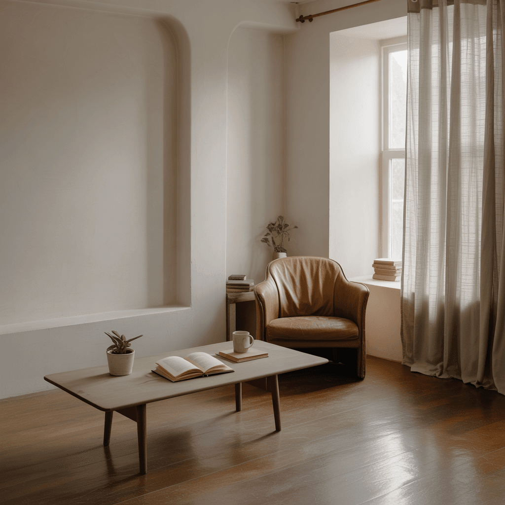 books used as decor in calm poetcore home