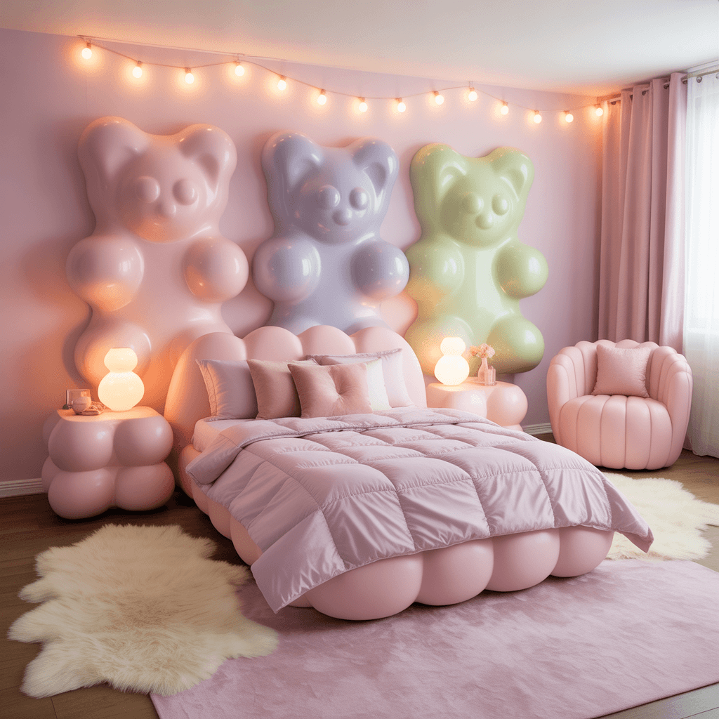 gummy aesthetic room makeover on a budget with soft pastel decor