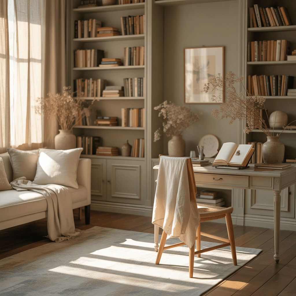 how to create a calm poetcore home with cozy and literary styling