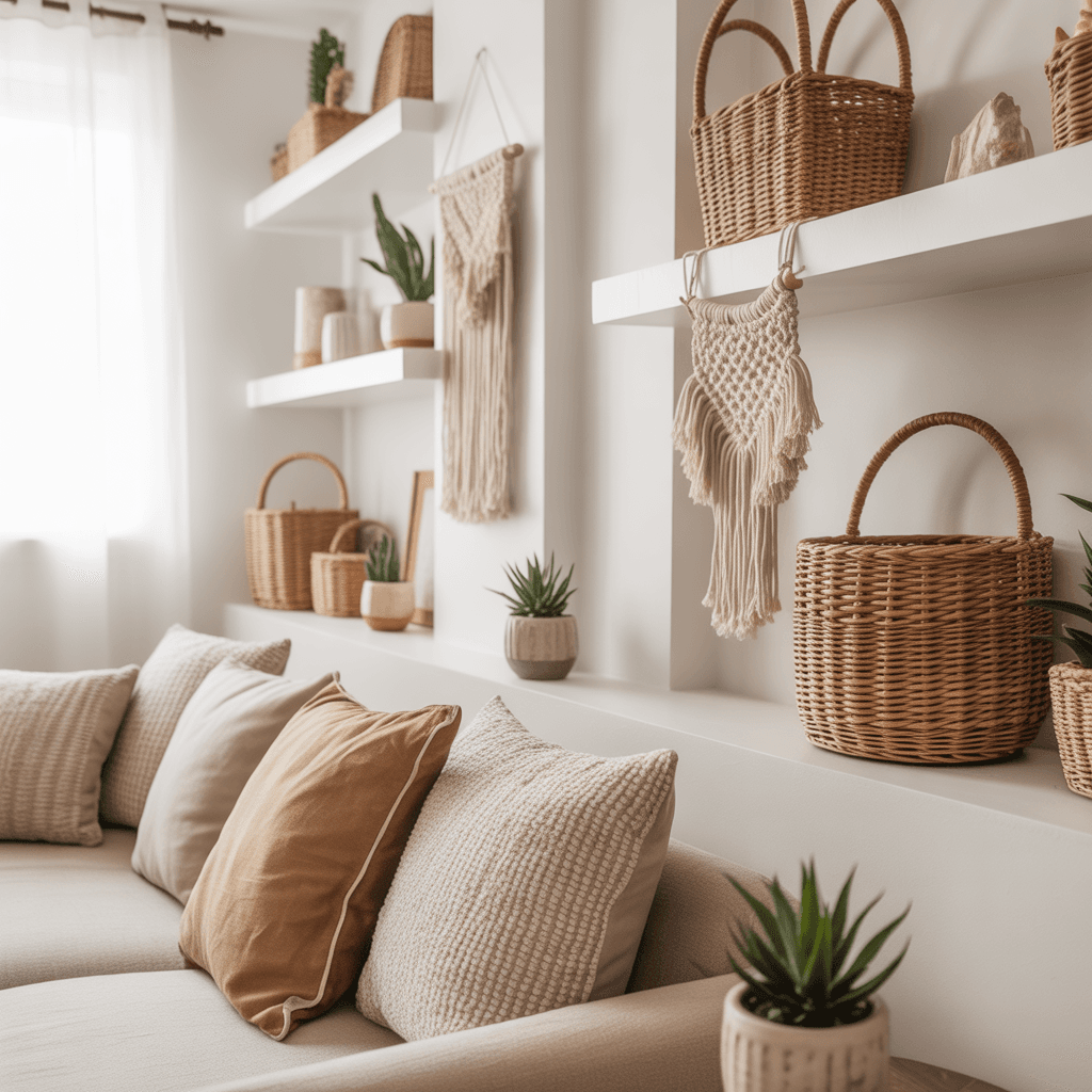 how to style DIY soft touch decor without clutter