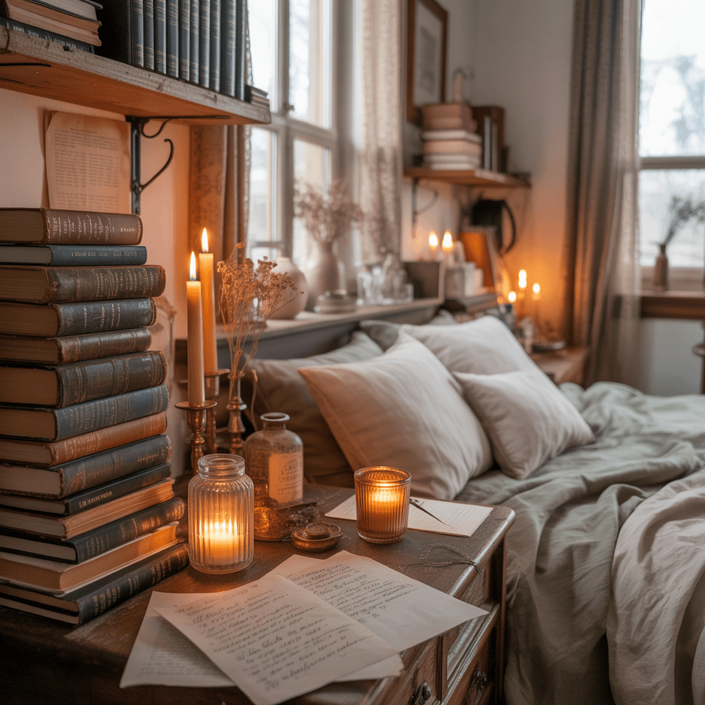 poetcore bedroom decor elements for a cozy aesthetic