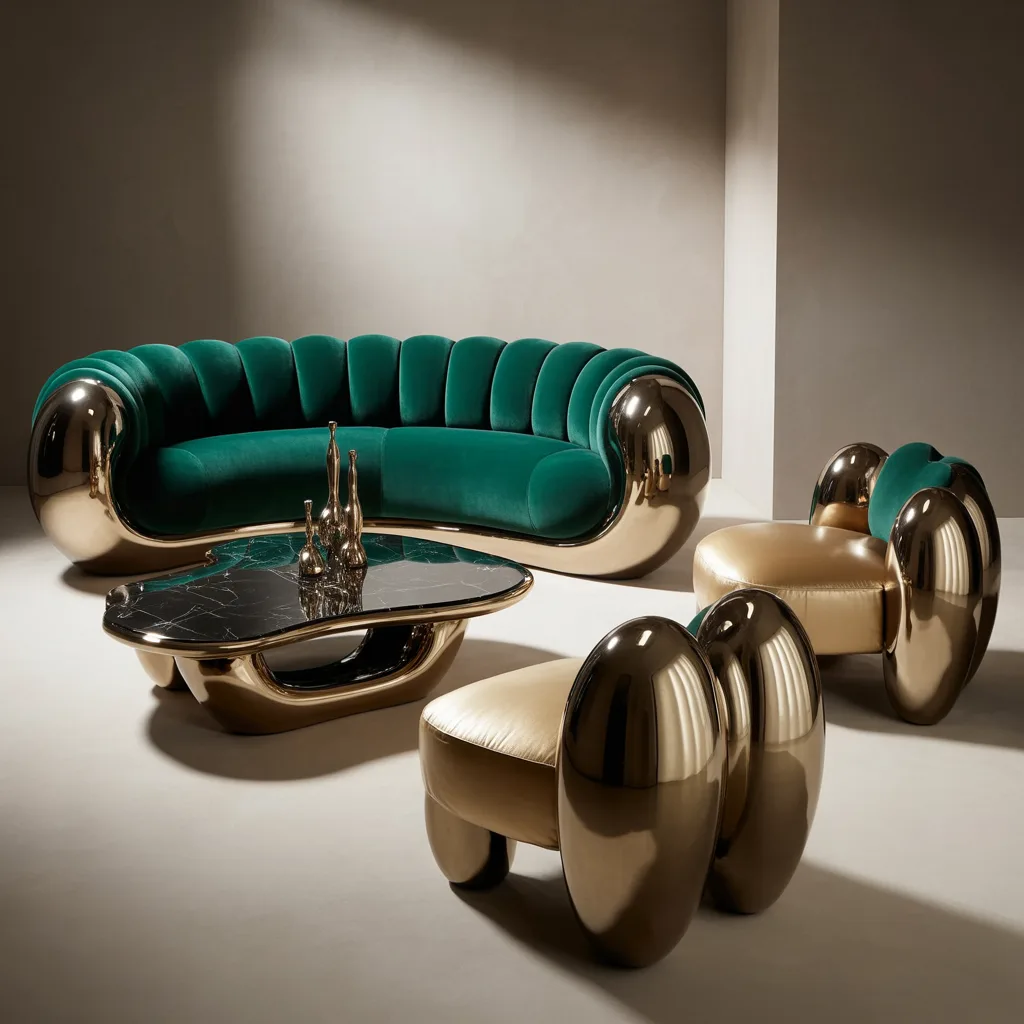 statement furniture in glamoratti decor style